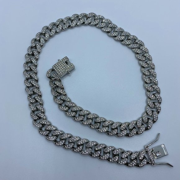 13MM Micro Miami Cuban Choker Iced Out Necklace - Picture 3 of 5